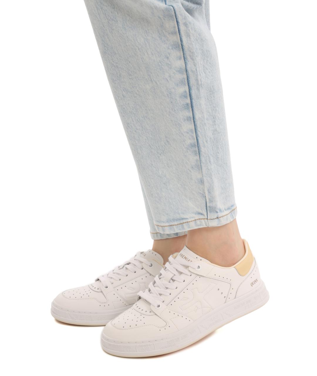 PREMIATA Бежевые кожаные кеды, фото 7