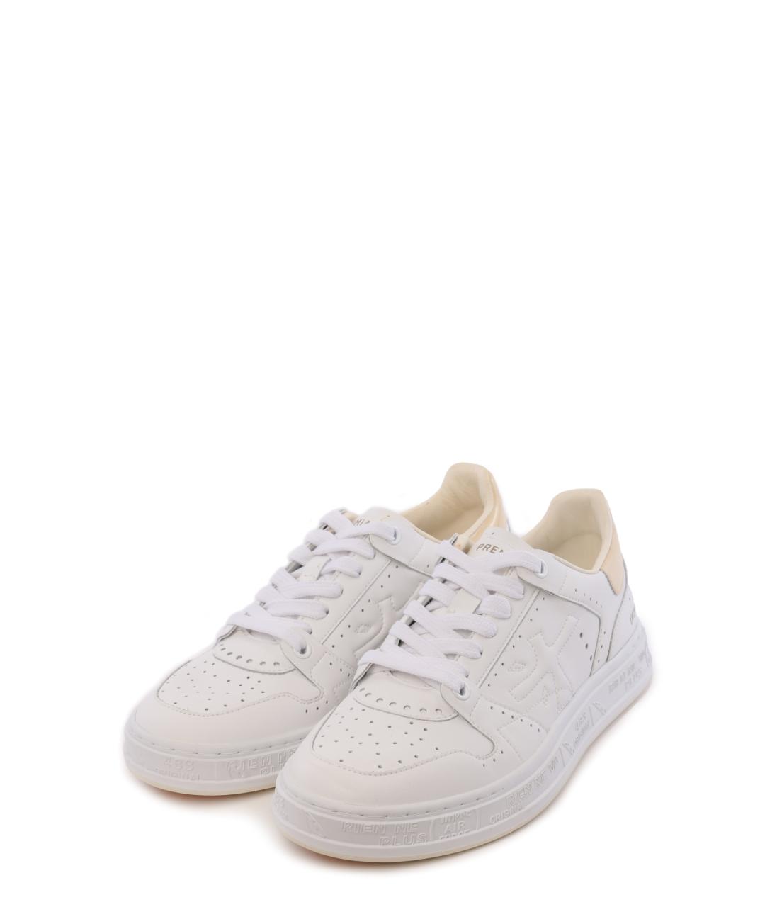 PREMIATA Бежевые кожаные кеды, фото 2