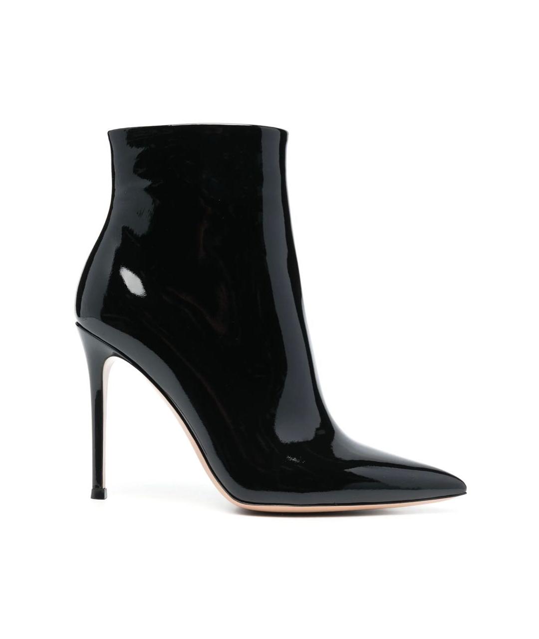 GIANVITO ROSSI Черные ботильоны из лакированной кожи, фото 6