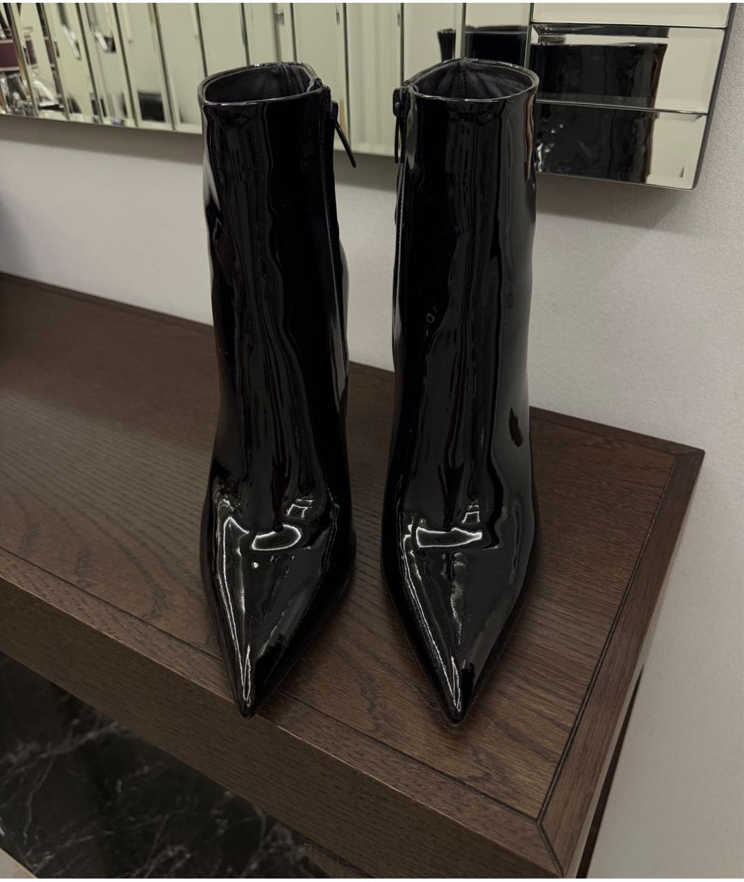 GIANVITO ROSSI Черные ботильоны из лакированной кожи, фото 3