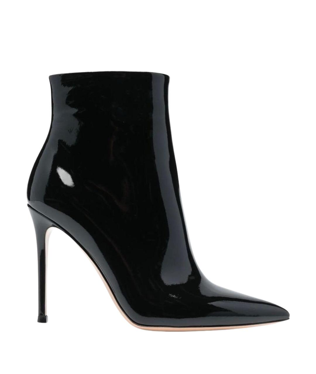 GIANVITO ROSSI Черные ботильоны из лакированной кожи, фото 1