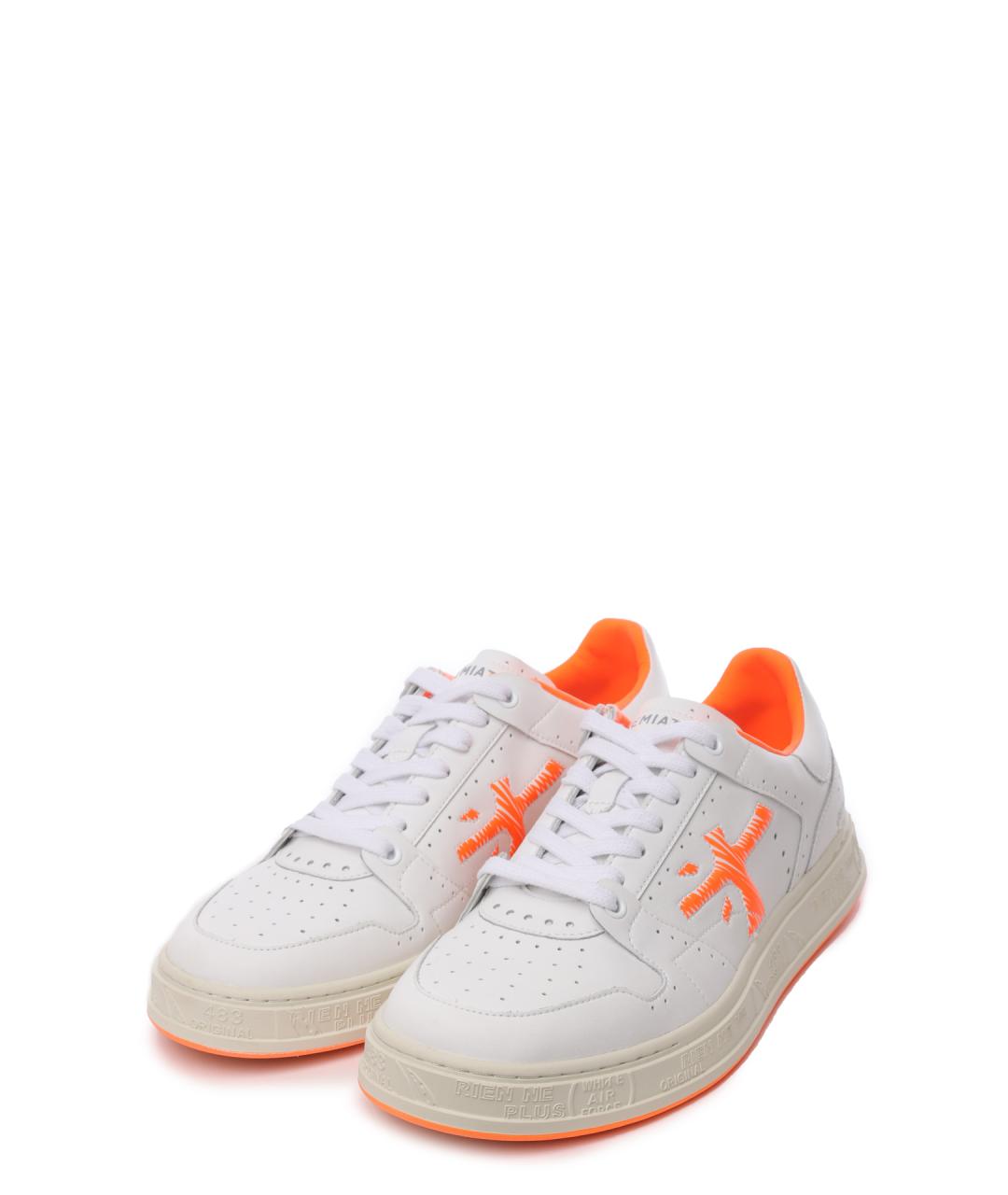 PREMIATA Белые кожаные низкие кроссовки / кеды, фото 2