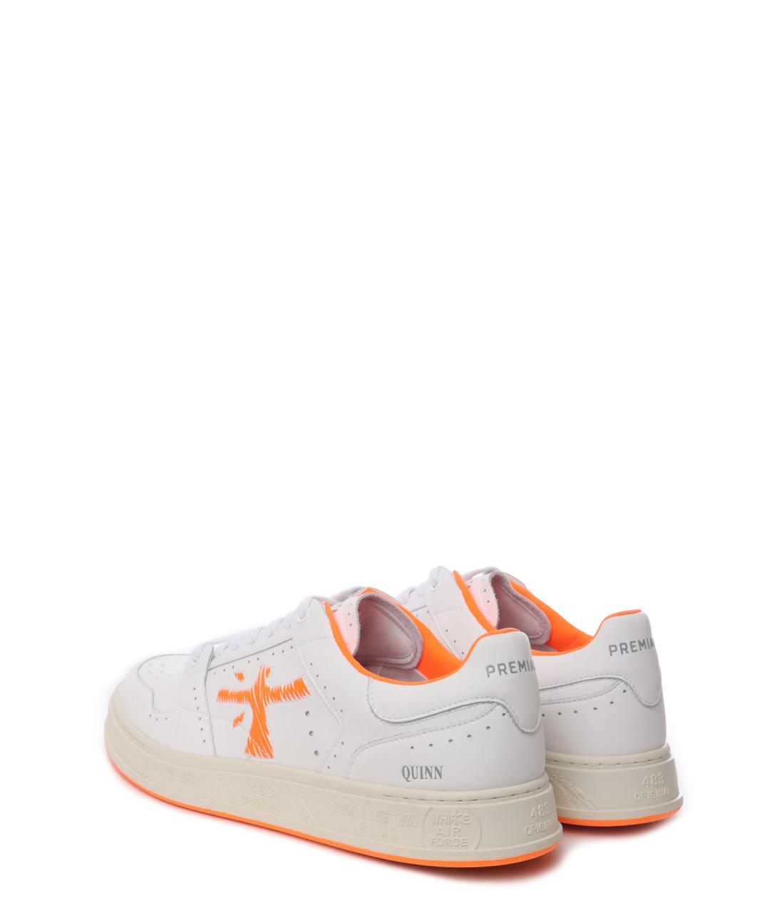 PREMIATA Белые кожаные низкие кроссовки / кеды, фото 3