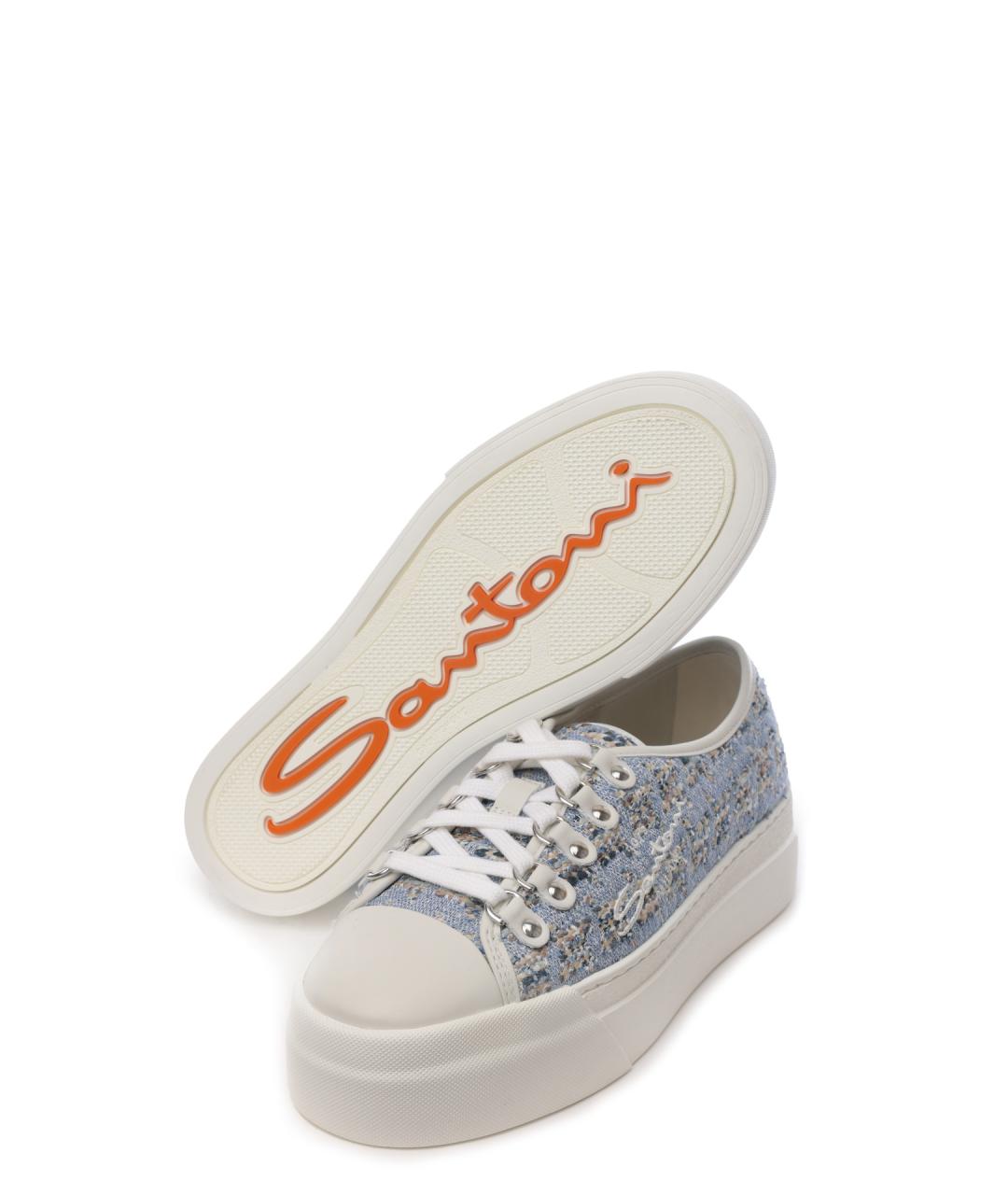 SANTONI Мульти текстильные кеды, фото 4