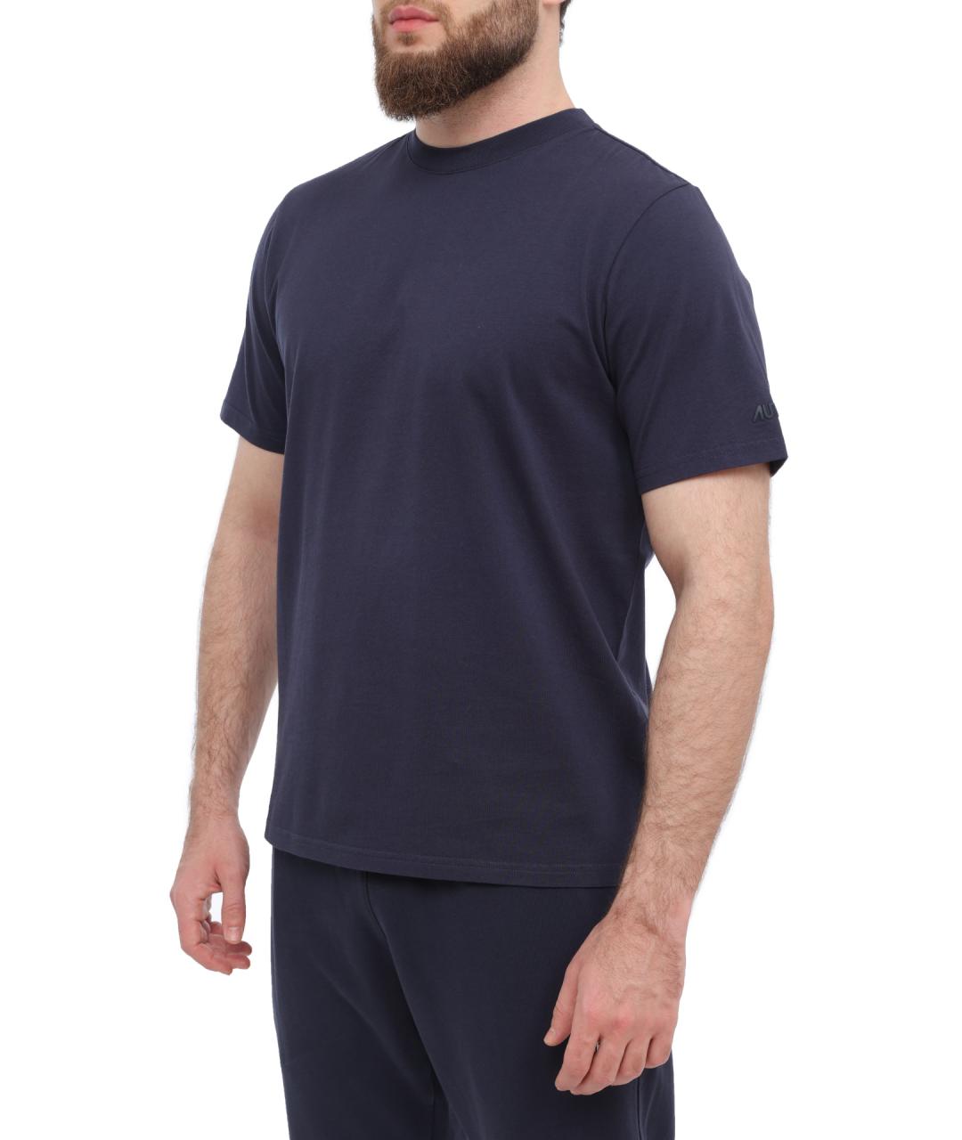 AUTRY Темно-синяя хлопковая футболка, фото 3