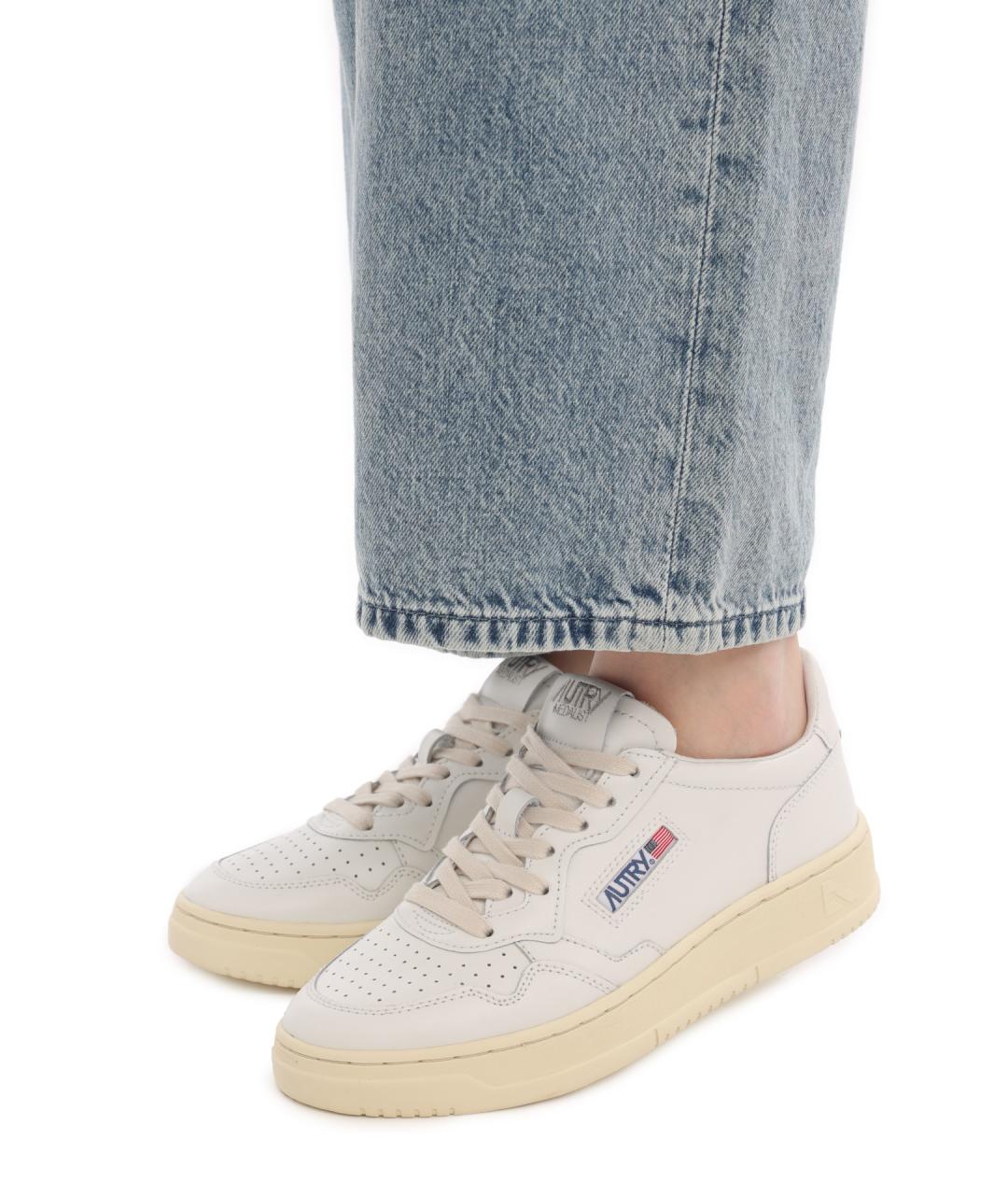 AUTRY Бежевые кожаные кеды, фото 7