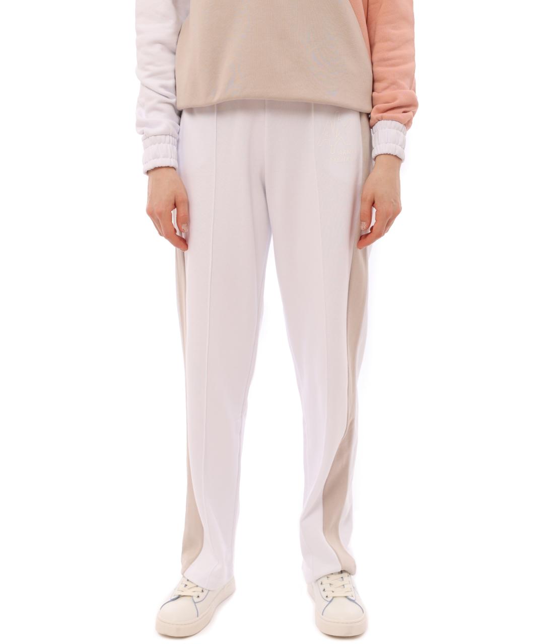 ARMANI EXCHANGE Белые хлопковые прямые брюки, фото 3