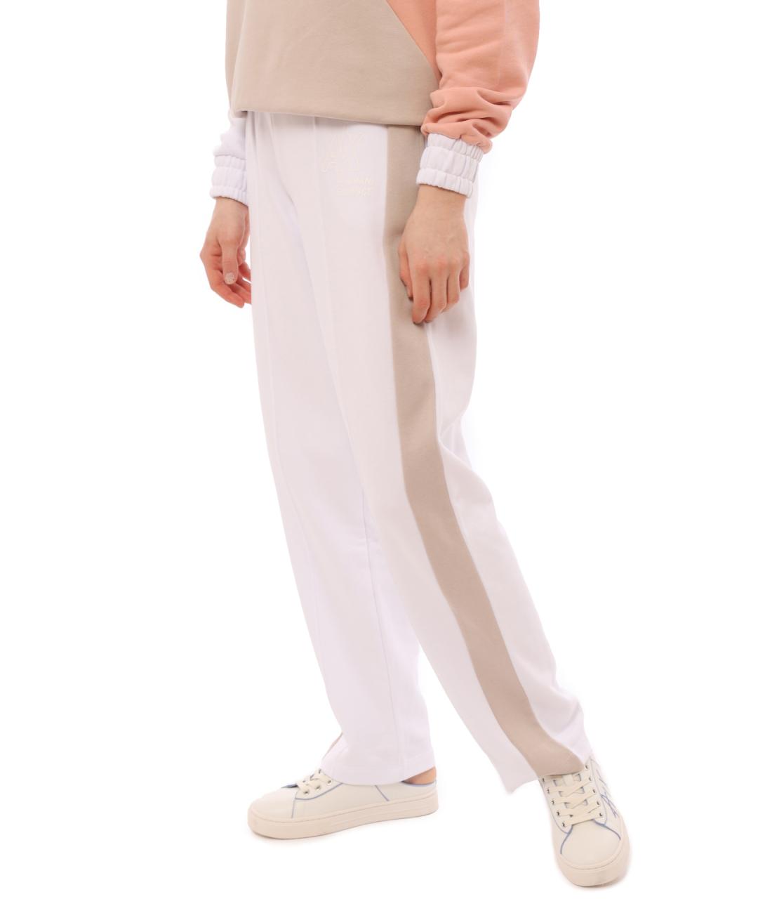 ARMANI EXCHANGE Белые хлопковые прямые брюки, фото 2