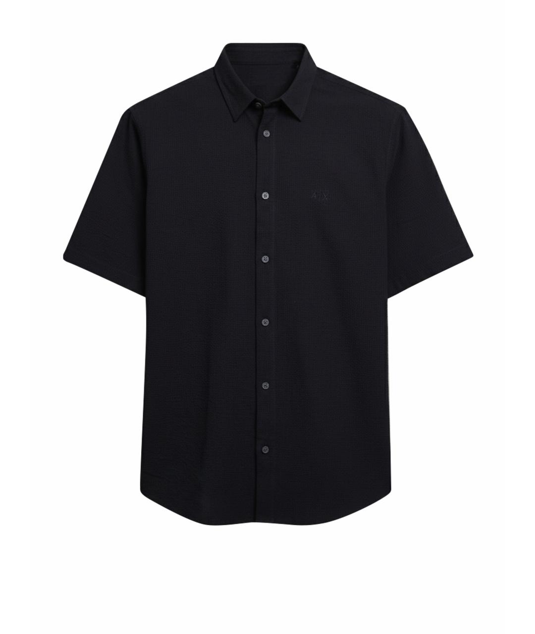 ARMANI EXCHANGE Темно-синяя хлопковая кэжуал рубашка, фото 1