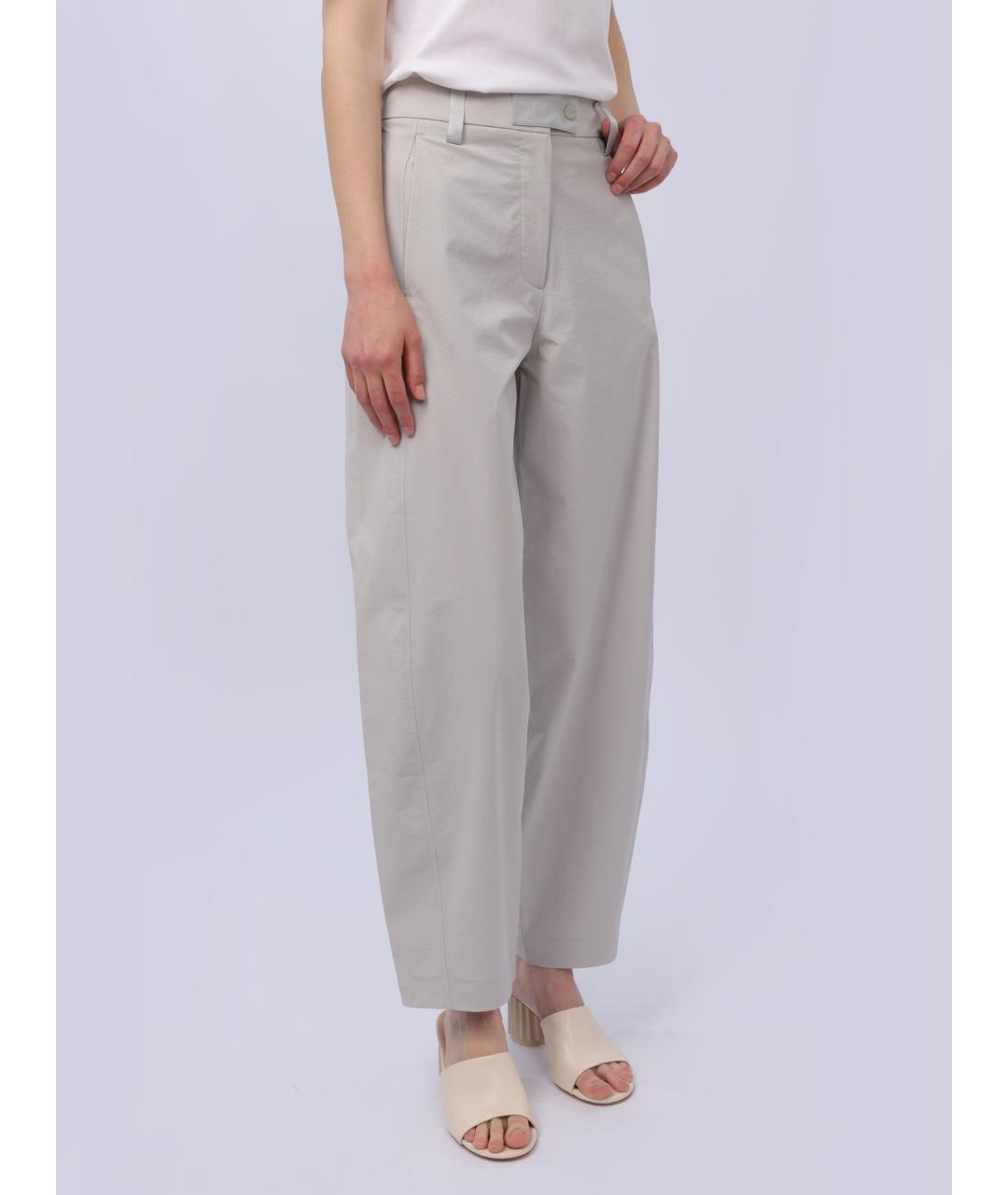 HERNO Серые прямые брюки, фото 4