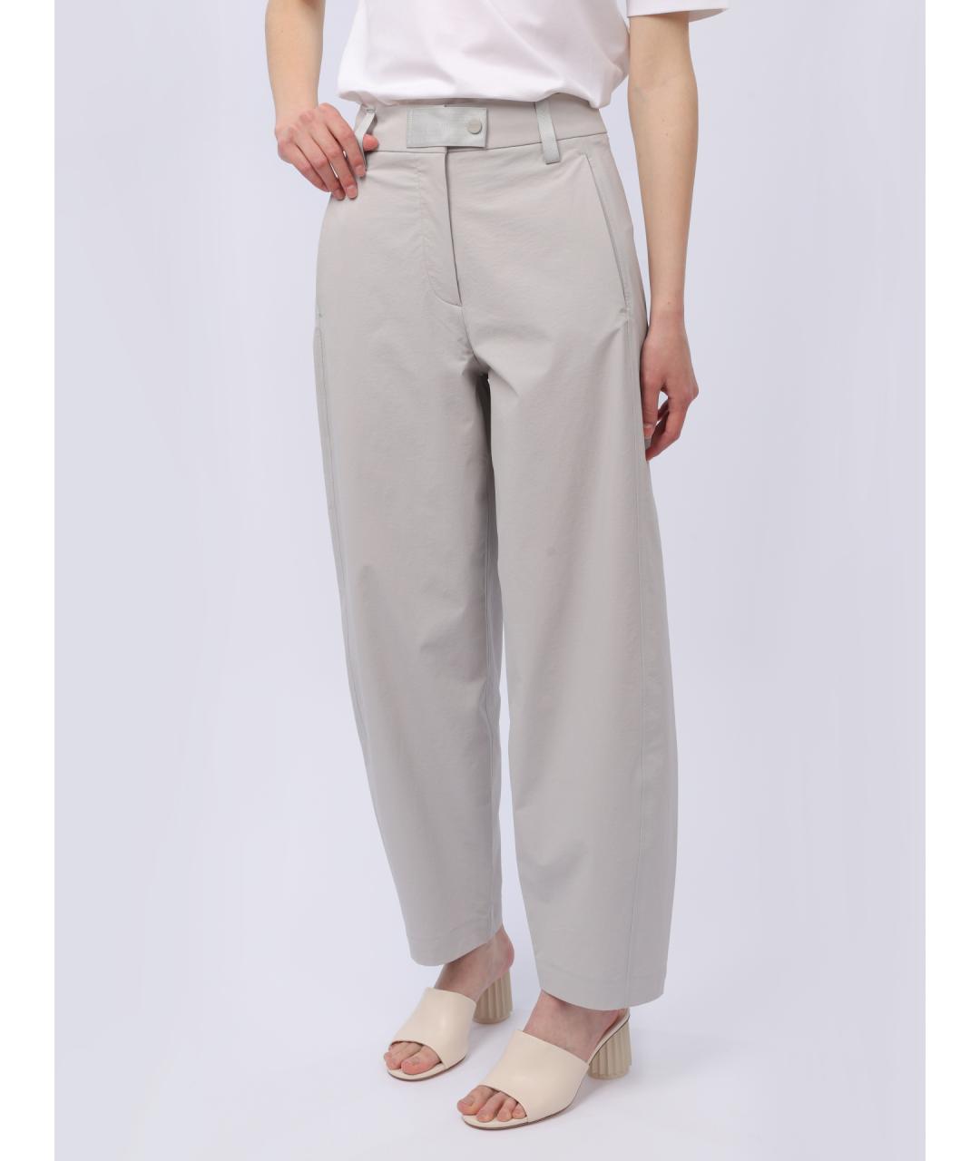 HERNO Серые прямые брюки, фото 3