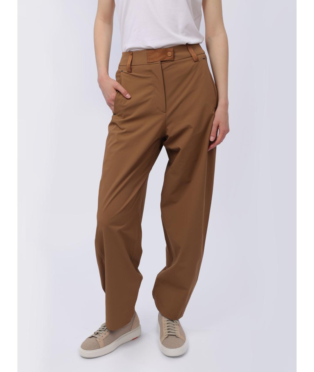 HERNO Бежевые прямые брюки, фото 7