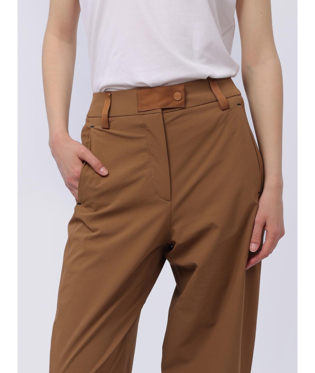 HERNO Бежевые прямые брюки, фото 4