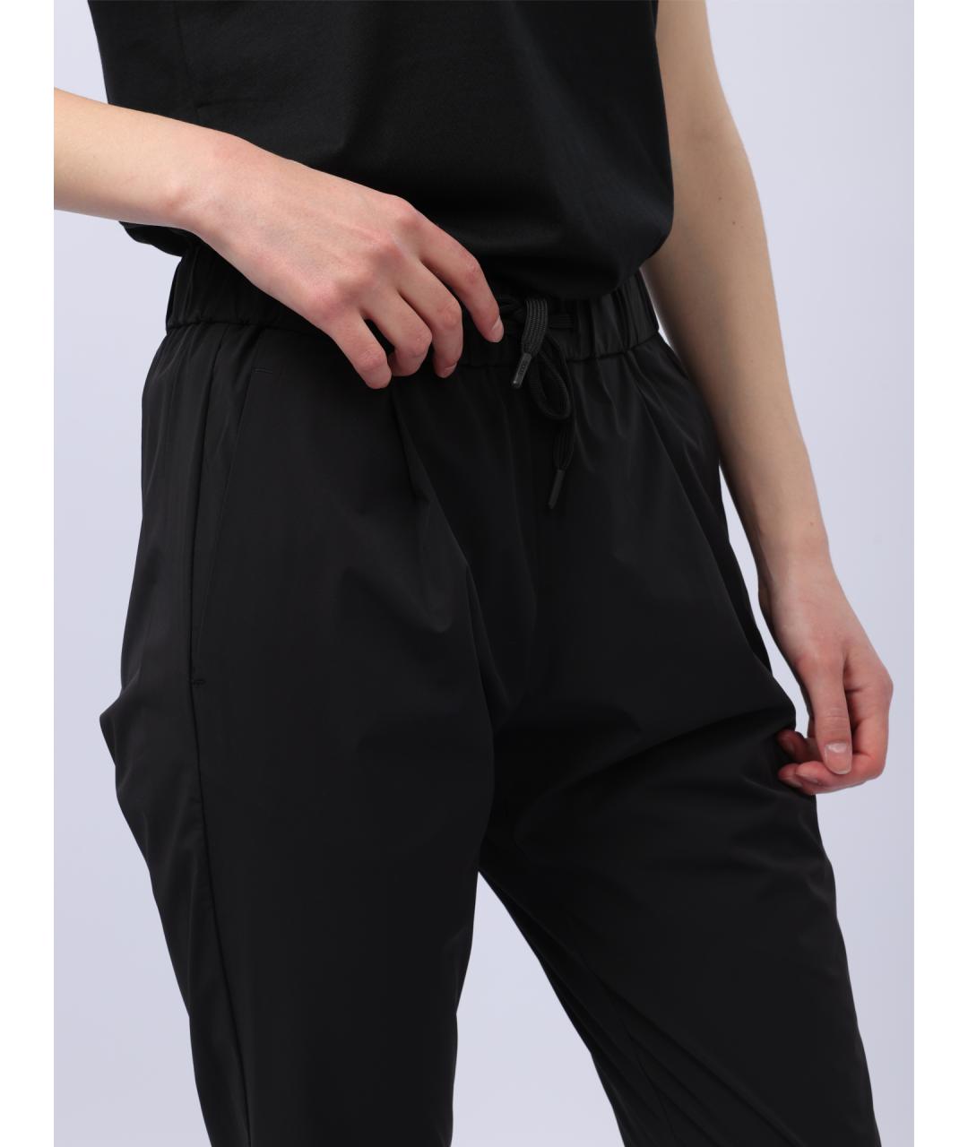 HERNO Черные прямые брюки, фото 4