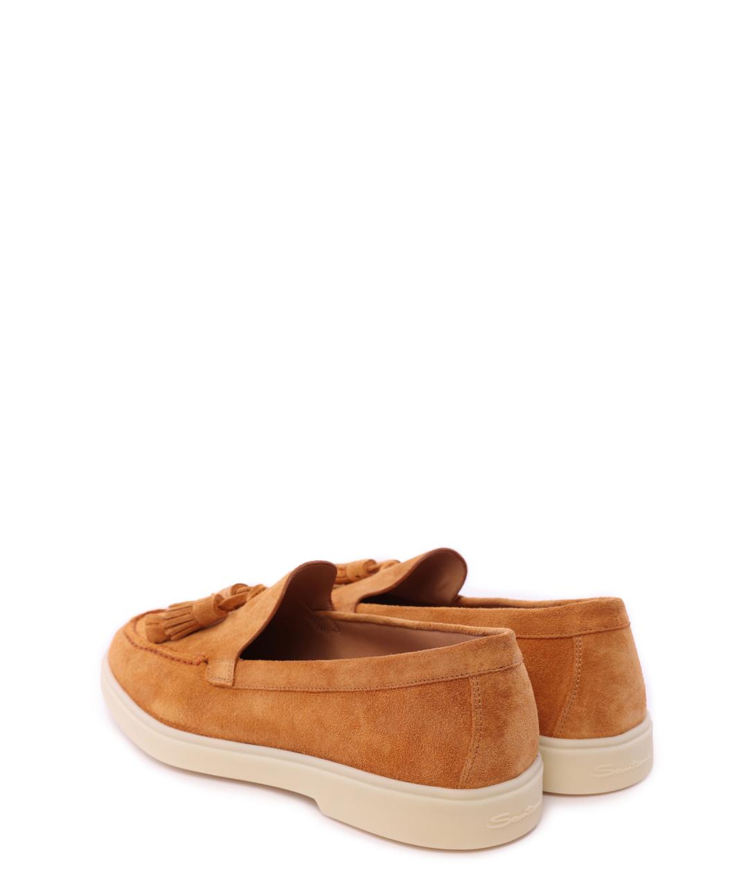 SANTONI Коричневые замшевые лоферы, фото 3