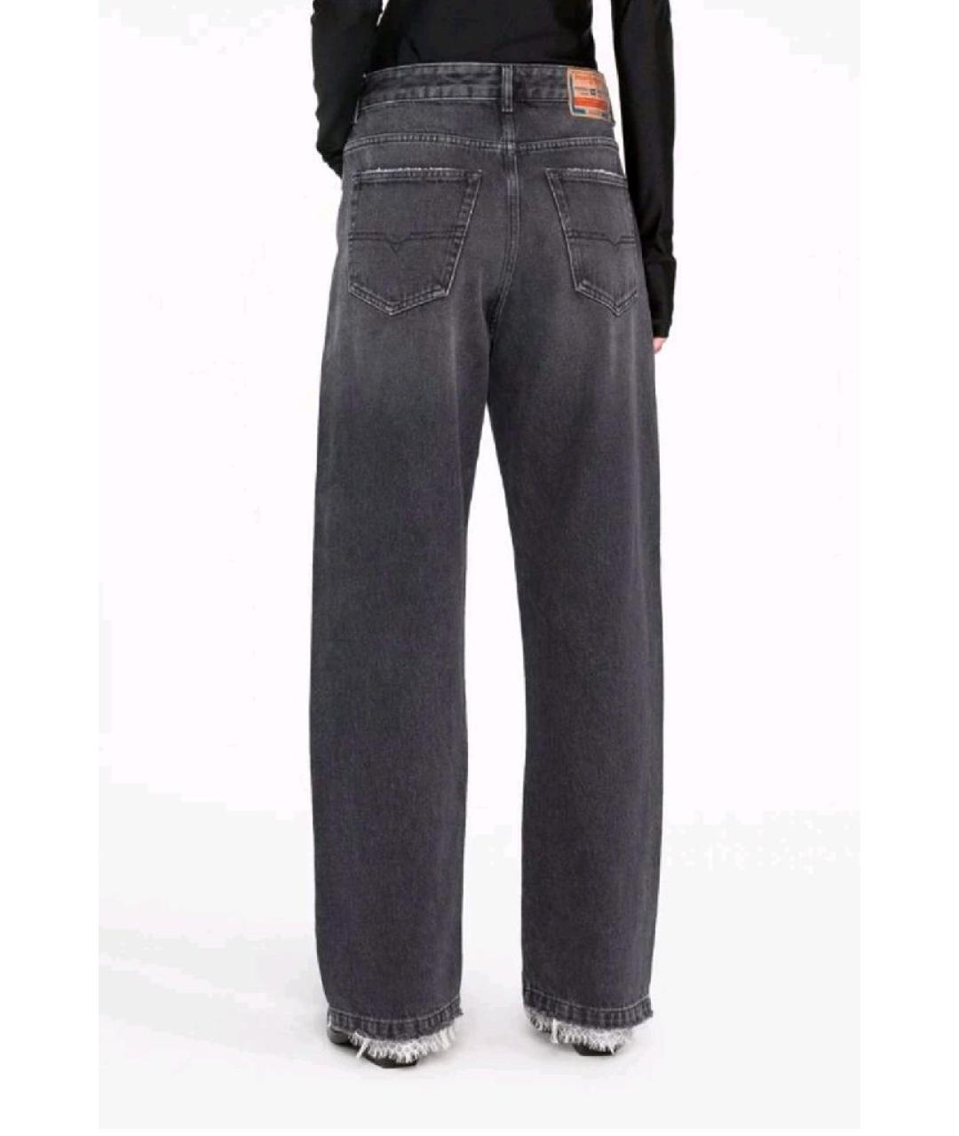DIESEL Черные хлопковые прямые джинсы, фото 2