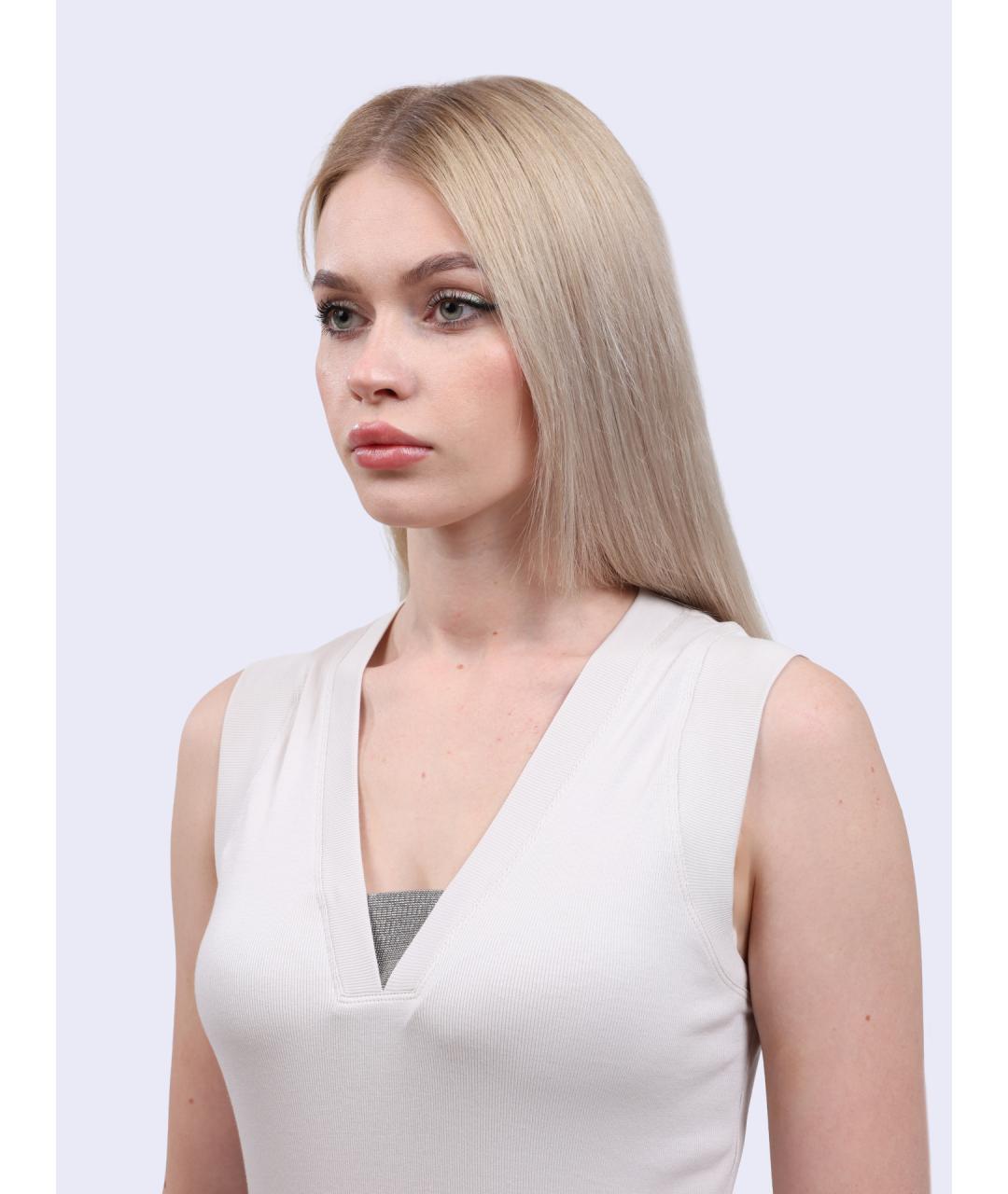 BRUNELLO CUCINELLI Белая хлопковая майка, фото 4