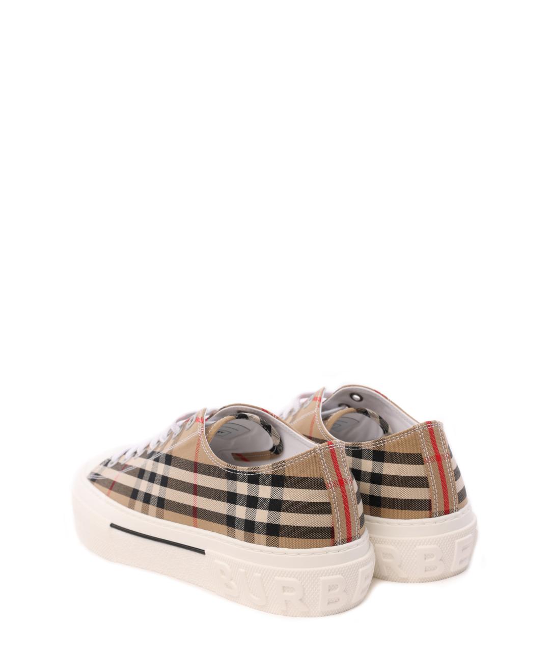 BURBERRY Мульти текстильные низкие кроссовки / кеды, фото 3