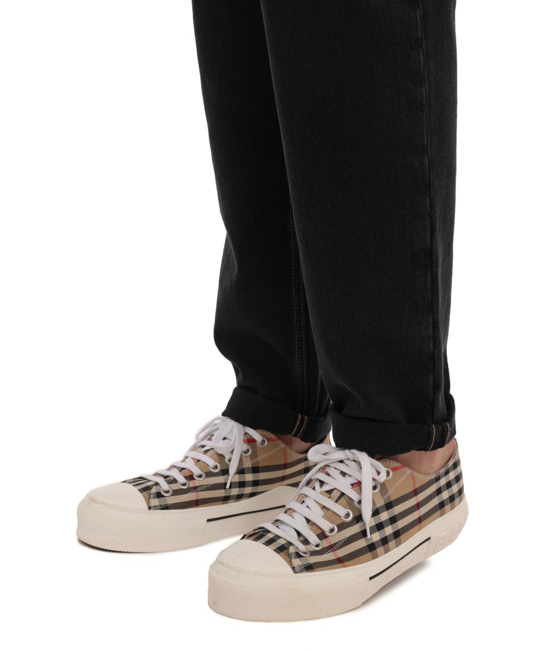 BURBERRY Мульти текстильные низкие кроссовки / кеды, фото 6