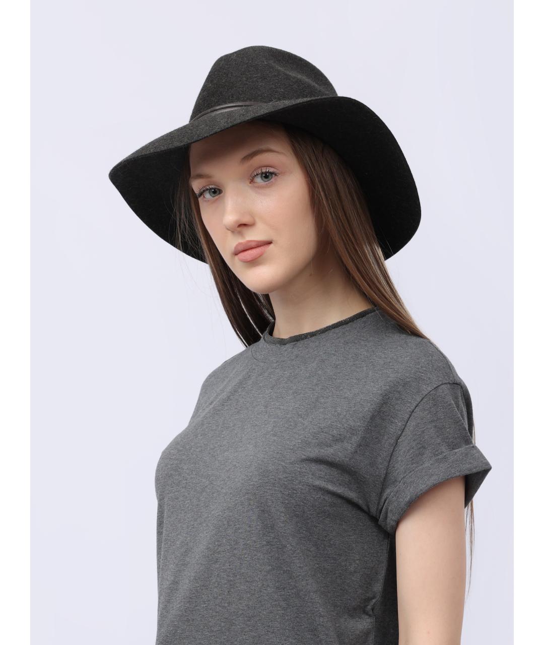 BRUNELLO CUCINELLI Серая хлопковая футболка, фото 3