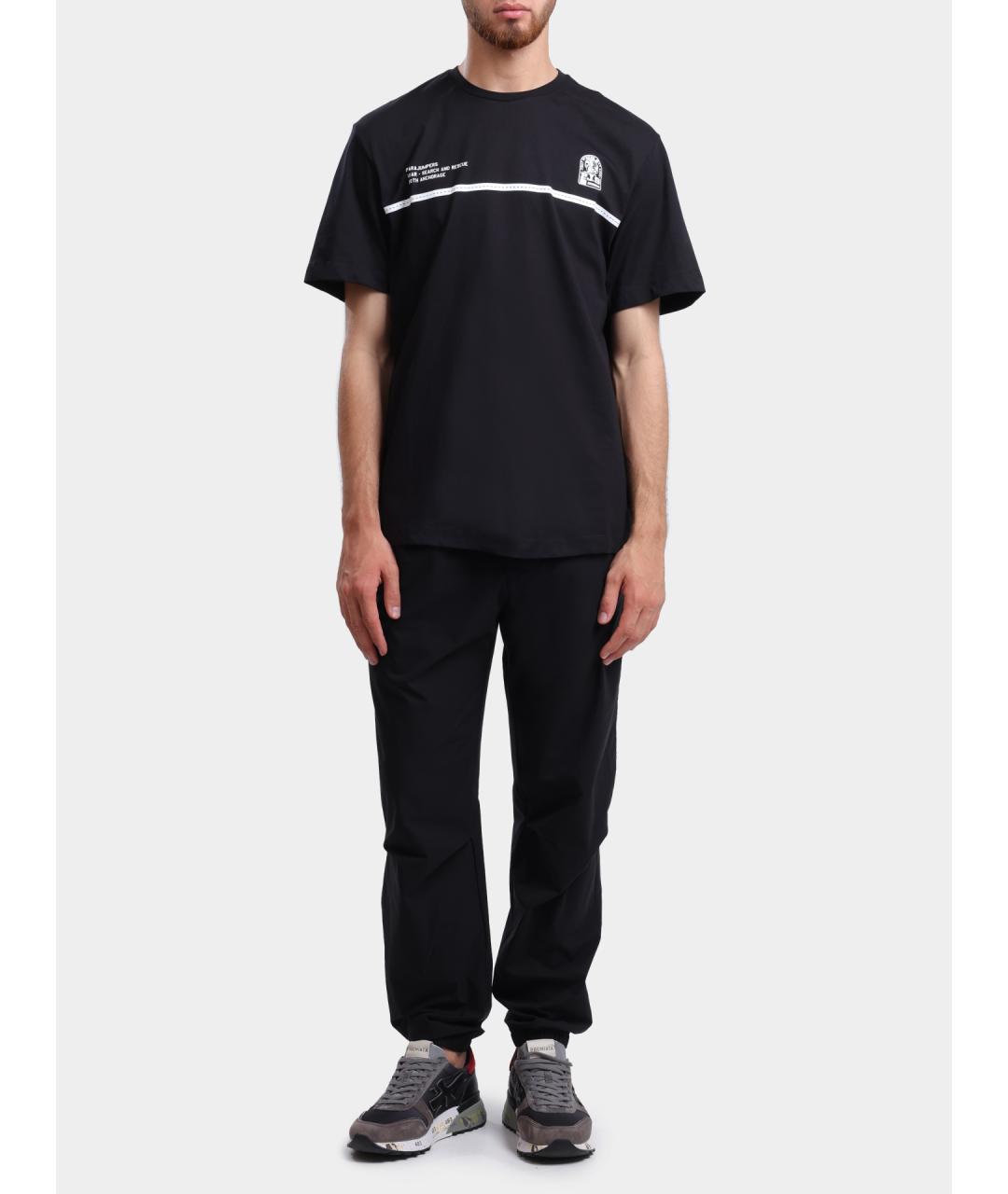 PARAJUMPERS Черная хлопковая футболка, фото 2