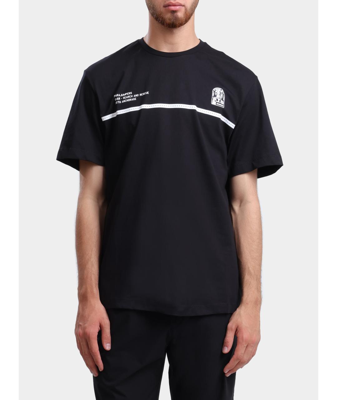 PARAJUMPERS Черная хлопковая футболка, фото 6