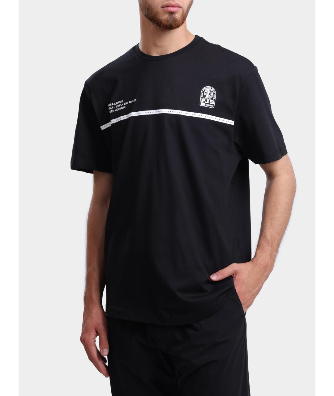 PARAJUMPERS Черная хлопковая футболка, фото 4