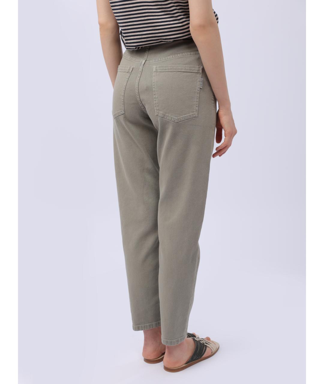 BRUNELLO CUCINELLI Хаки деним прямые брюки, фото 6