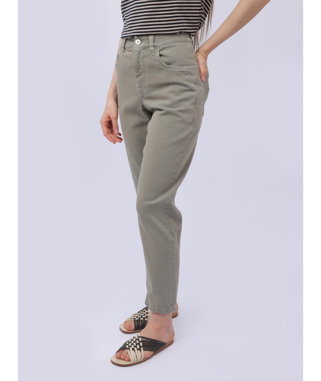 BRUNELLO CUCINELLI Хаки деним прямые брюки, фото 4