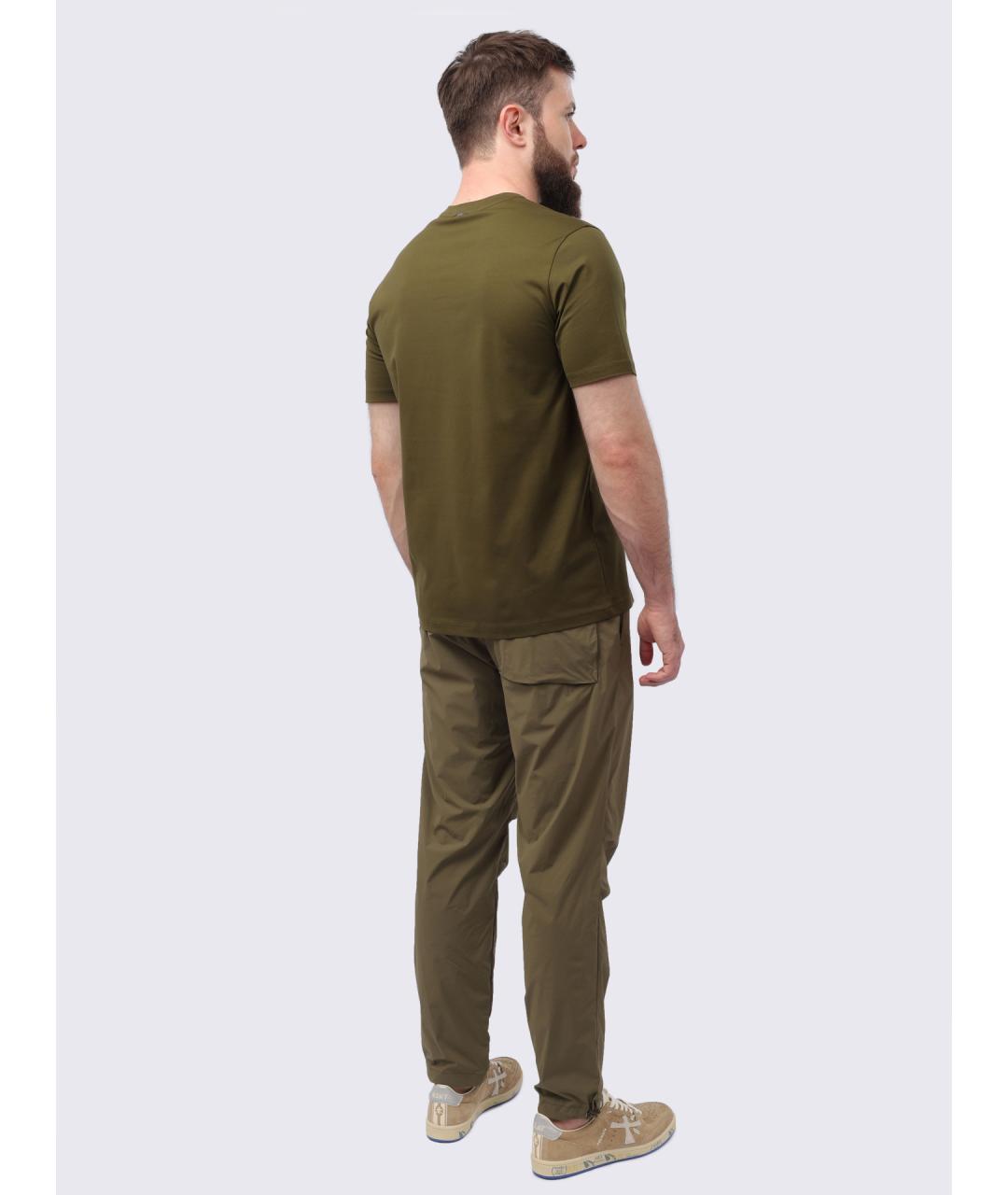 HERNO Хаки хлопковая футболка, фото 5