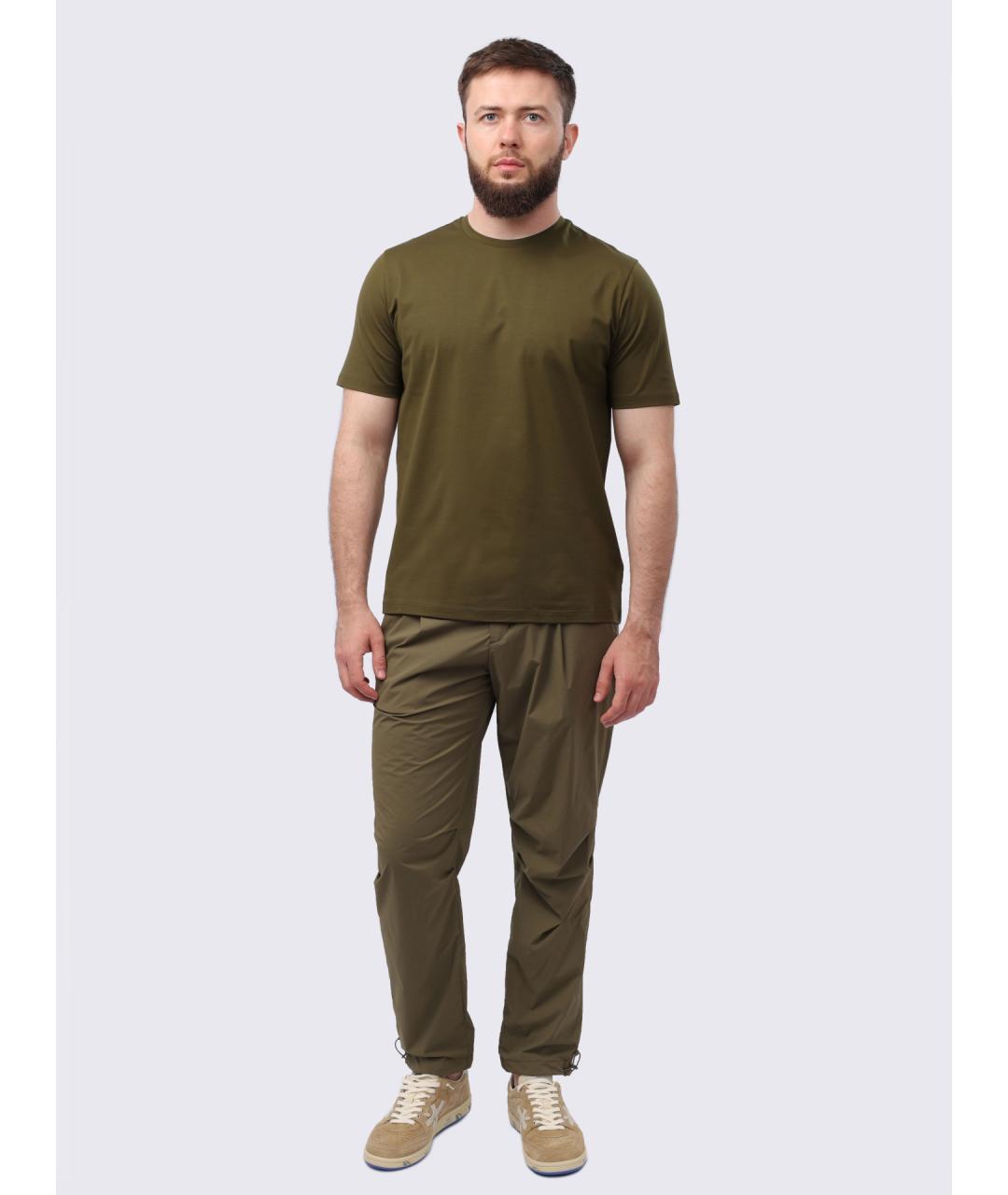 HERNO Хаки хлопковая футболка, фото 2