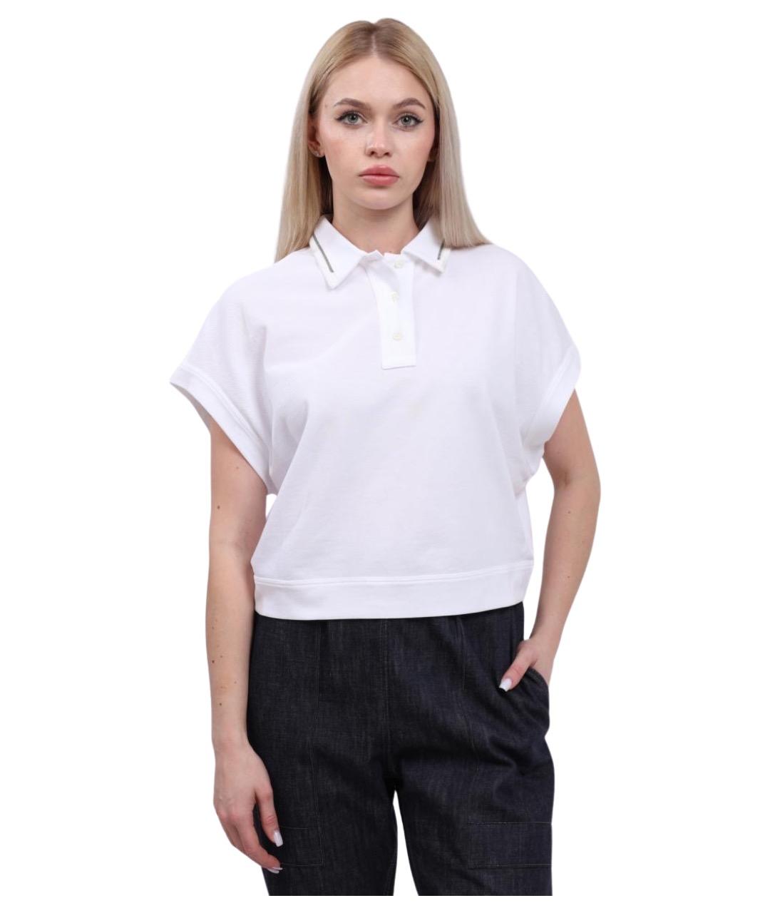 BRUNELLO CUCINELLI Белая хлопковая футболка, фото 1