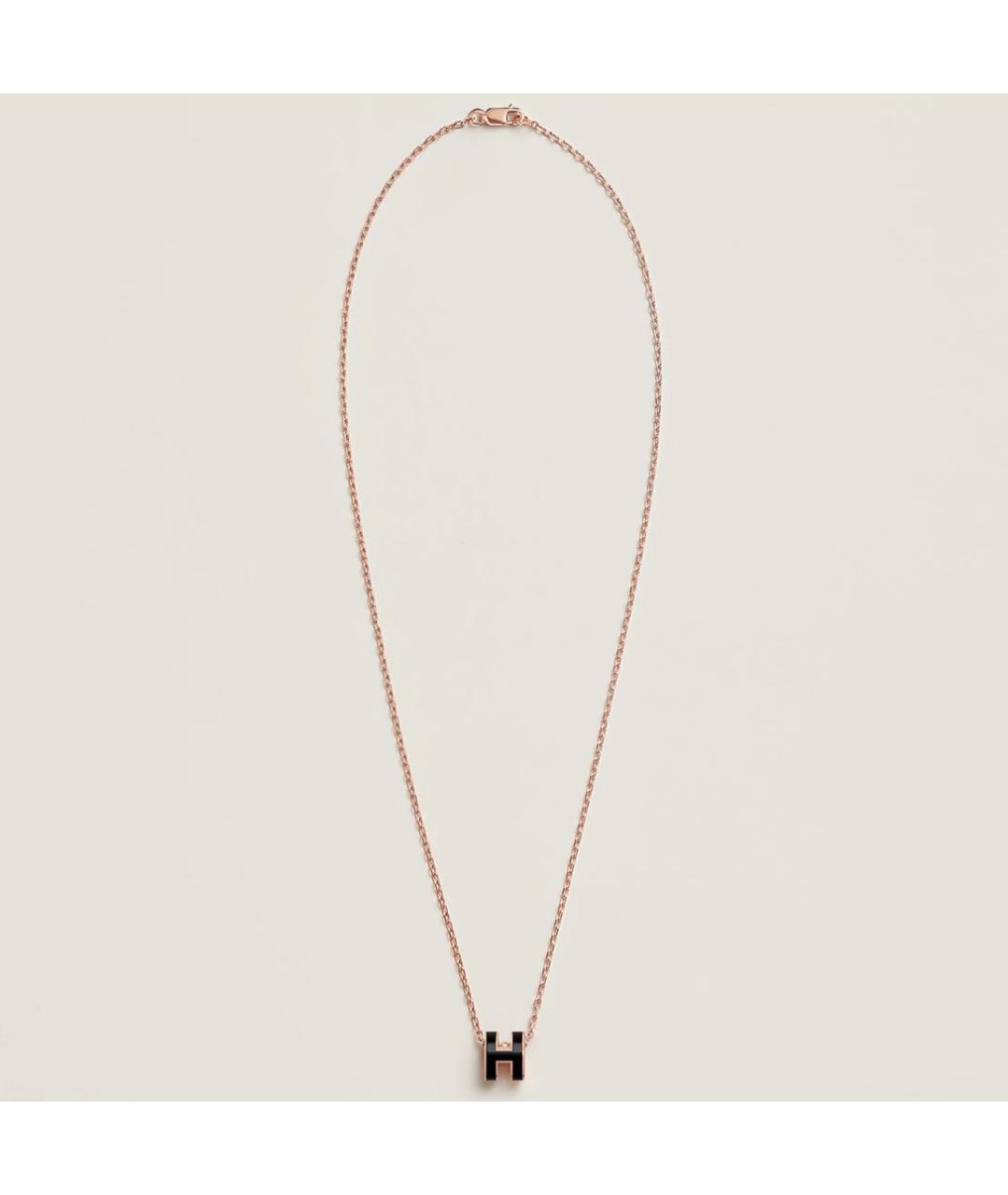 HERMES Черная металлическая подвеска, фото 3