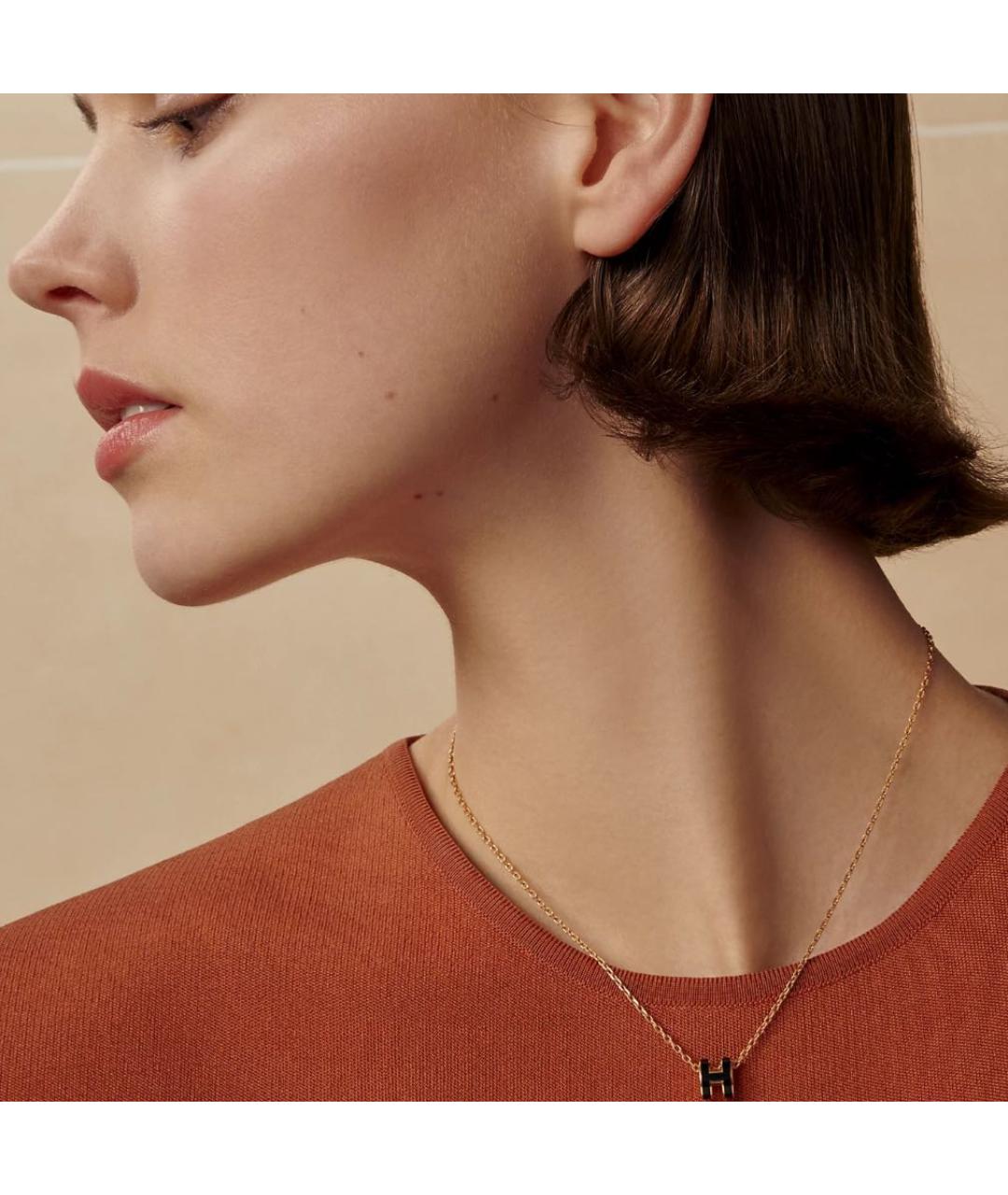 HERMES Черная металлическая подвеска, фото 2