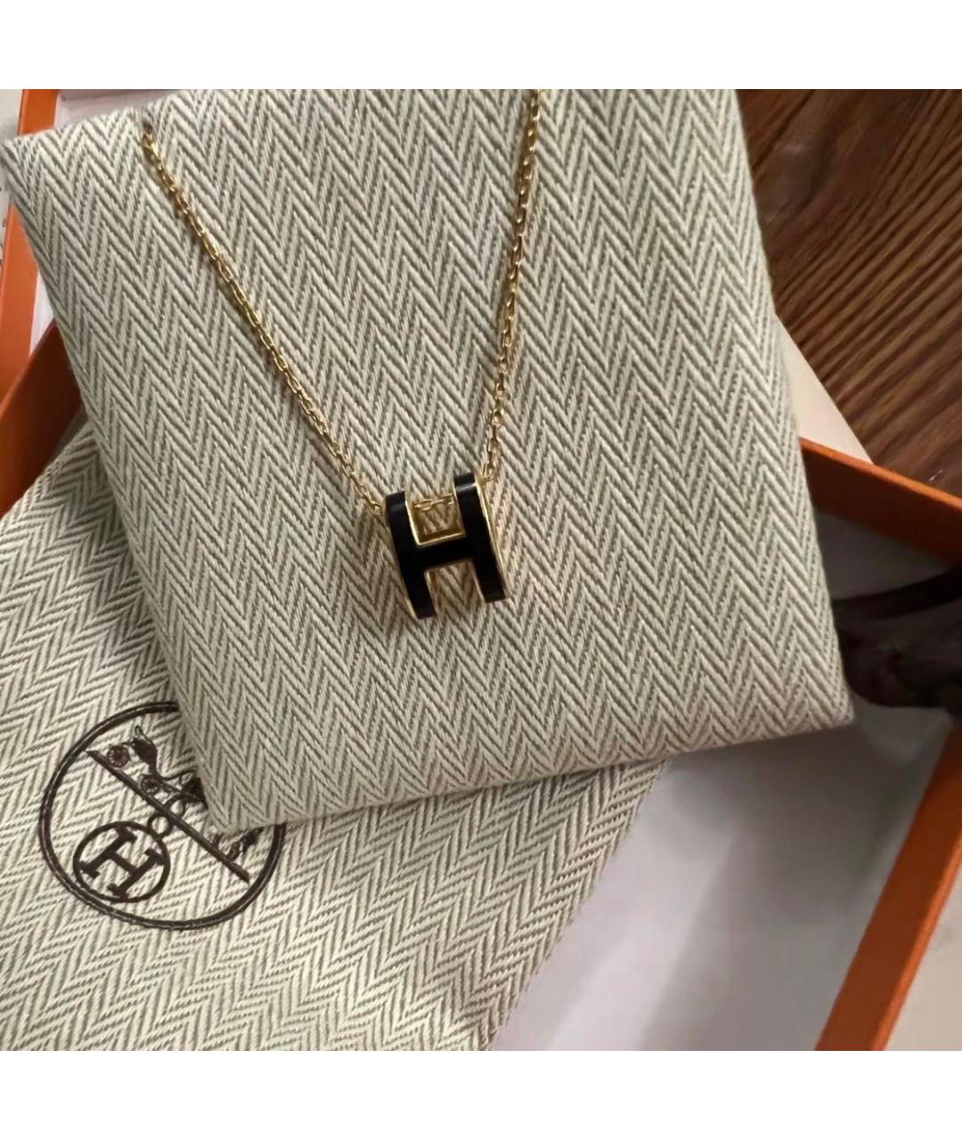 HERMES Черная металлическая подвеска, фото 4