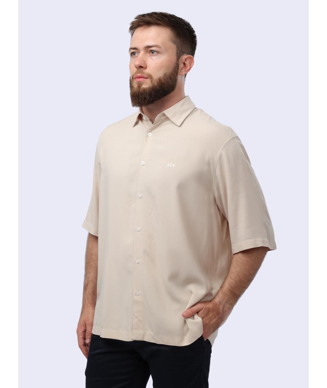 ARMANI EXCHANGE Бежевая классическая рубашка, фото 3
