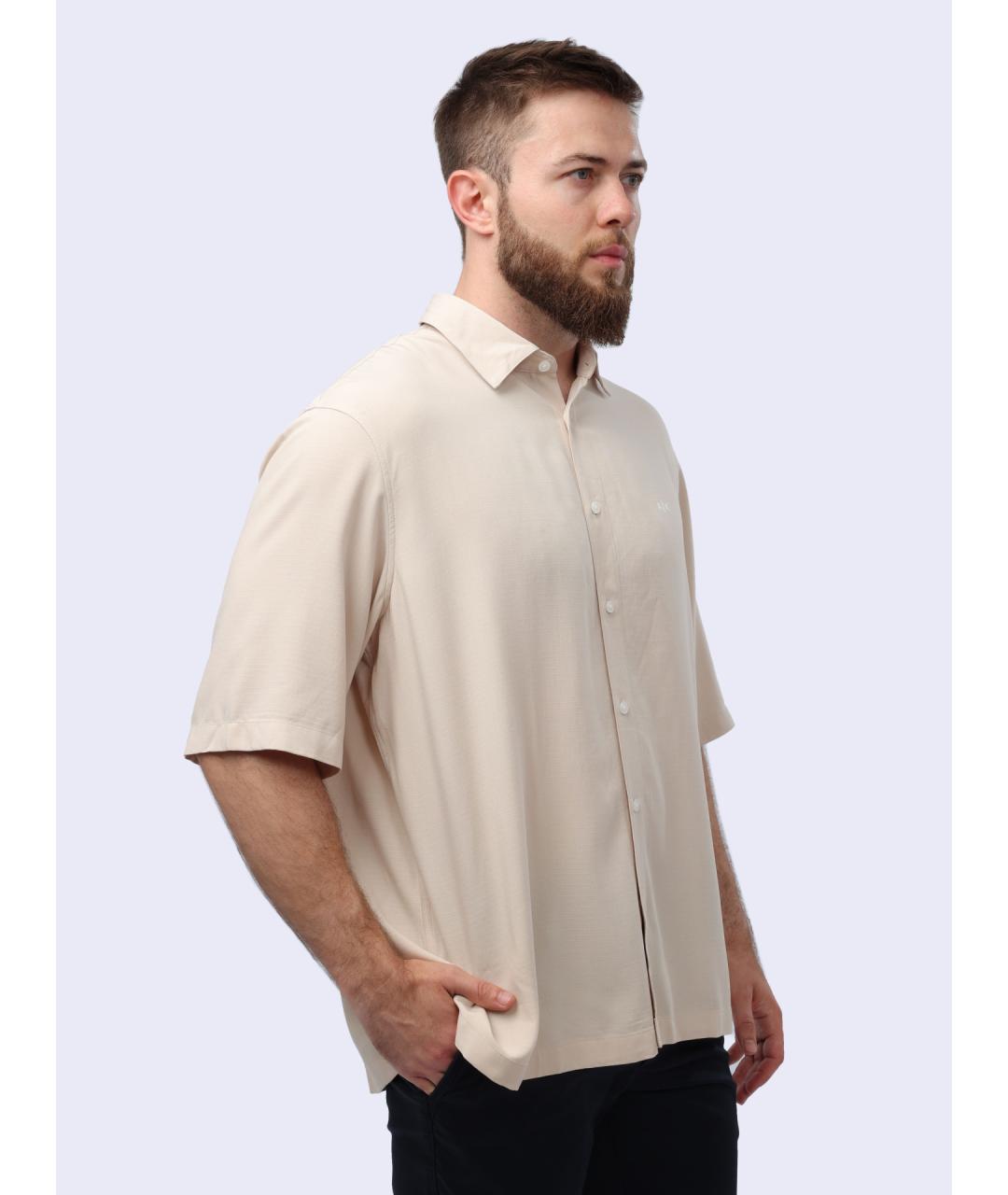 ARMANI EXCHANGE Бежевая классическая рубашка, фото 5