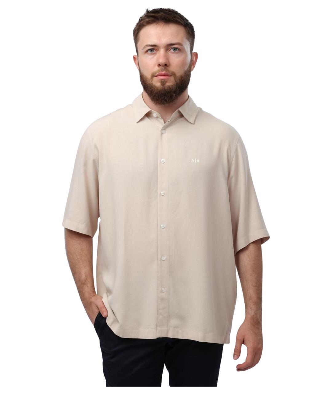 ARMANI EXCHANGE Бежевая классическая рубашка, фото 1