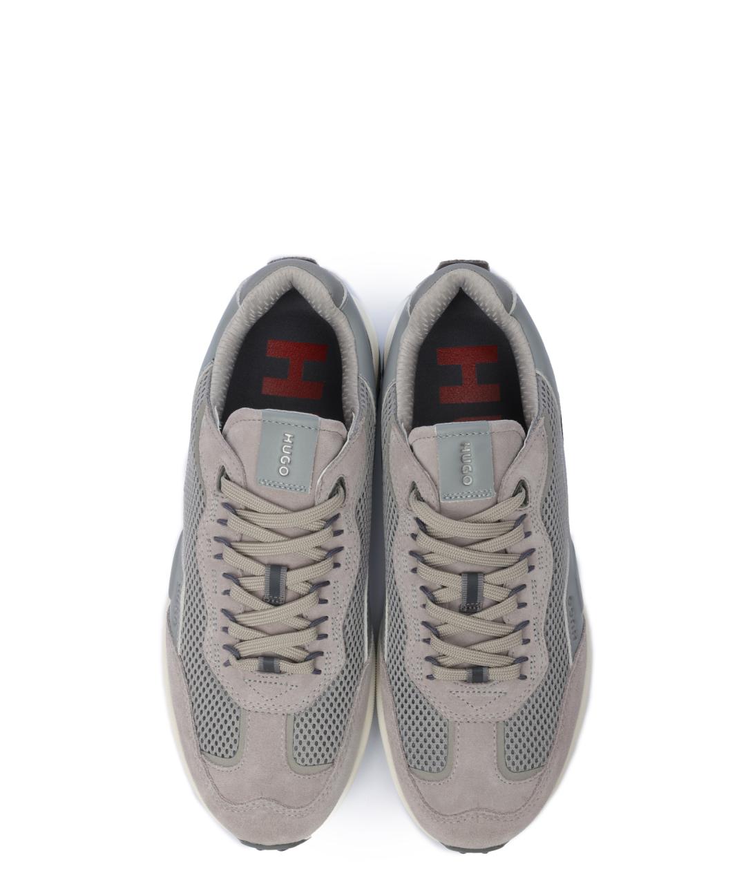 HUGO Серые замшевые низкие кроссовки / кеды, фото 5
