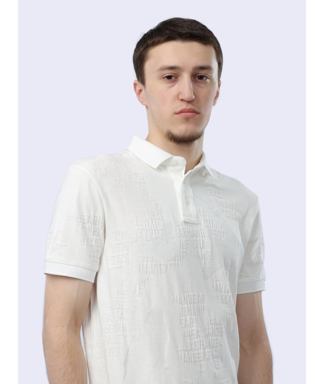 ARMANI EXCHANGE Белое поло с коротким рукавом, фото 5