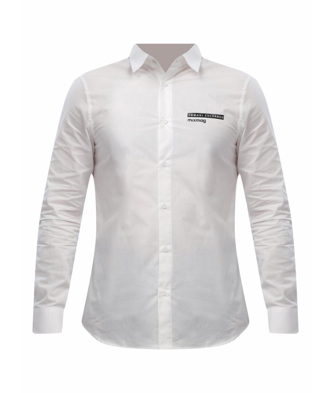 ARMANI EXCHANGE Белая хлопковая классическая рубашка, фото 1