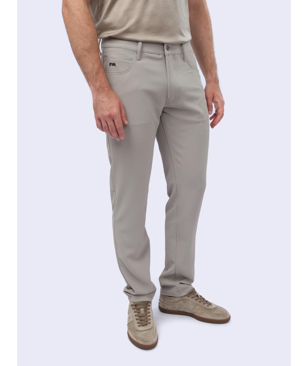 EMPORIO ARMANI Серые хлопковые прямые джинсы, фото 4