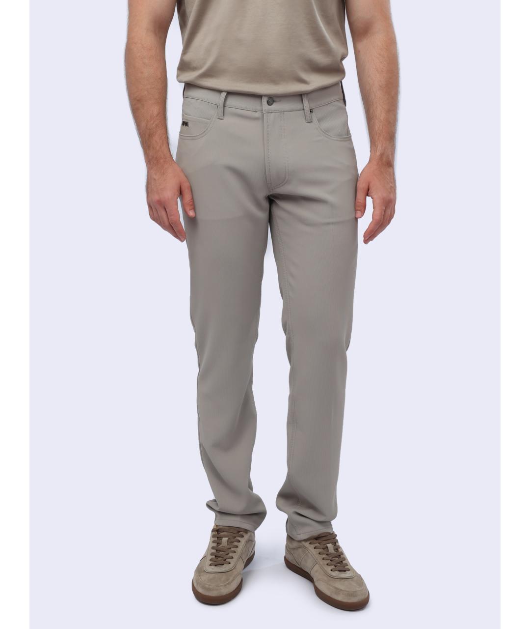 EMPORIO ARMANI Серые хлопковые прямые джинсы, фото 8