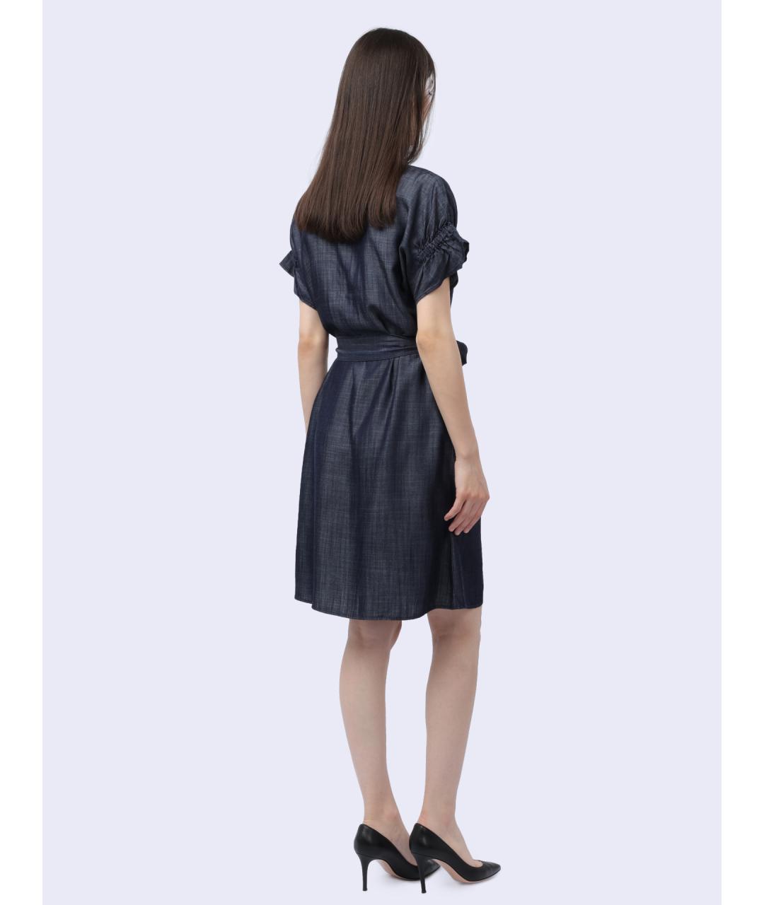 ARMANI EXCHANGE Синее деним повседневное платье, фото 6