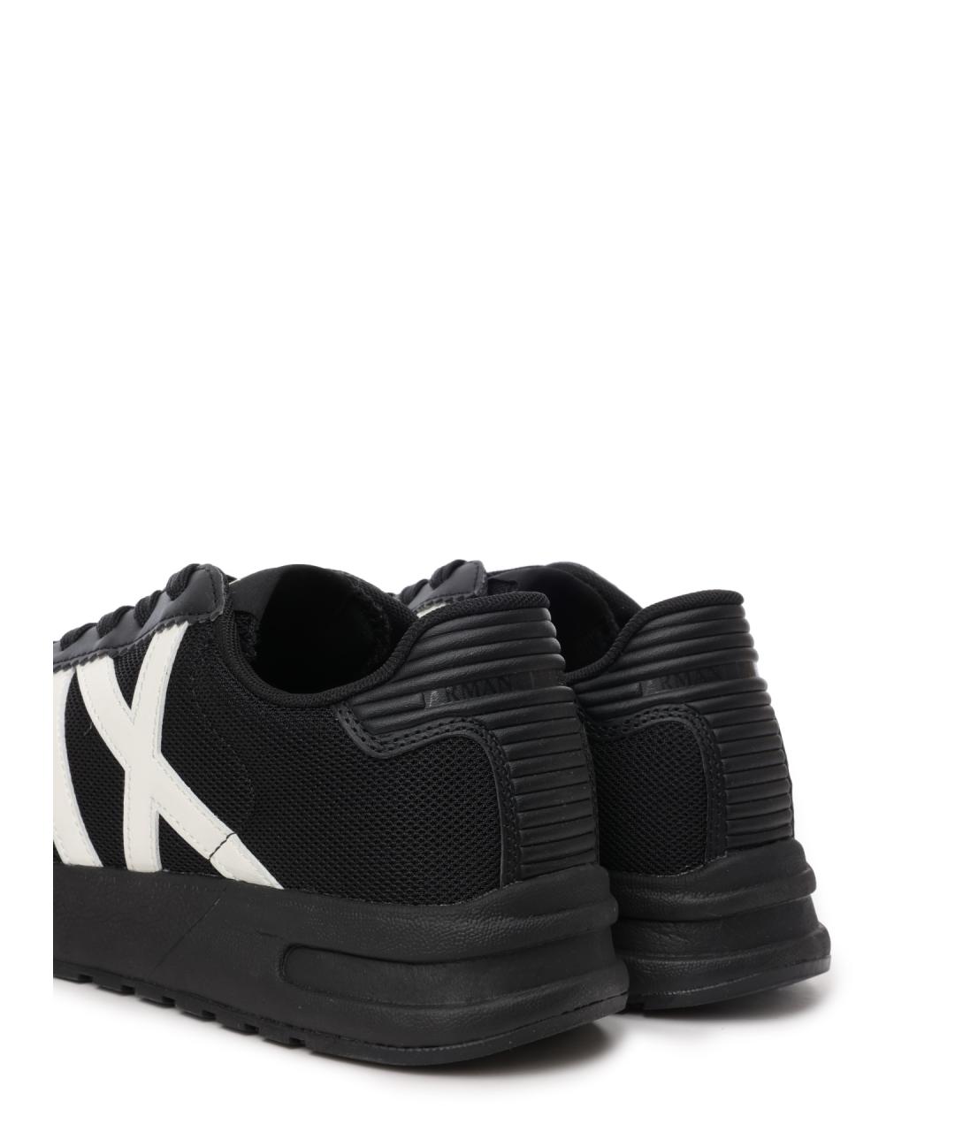 ARMANI EXCHANGE Черные текстильные низкие кроссовки / кеды, фото 6