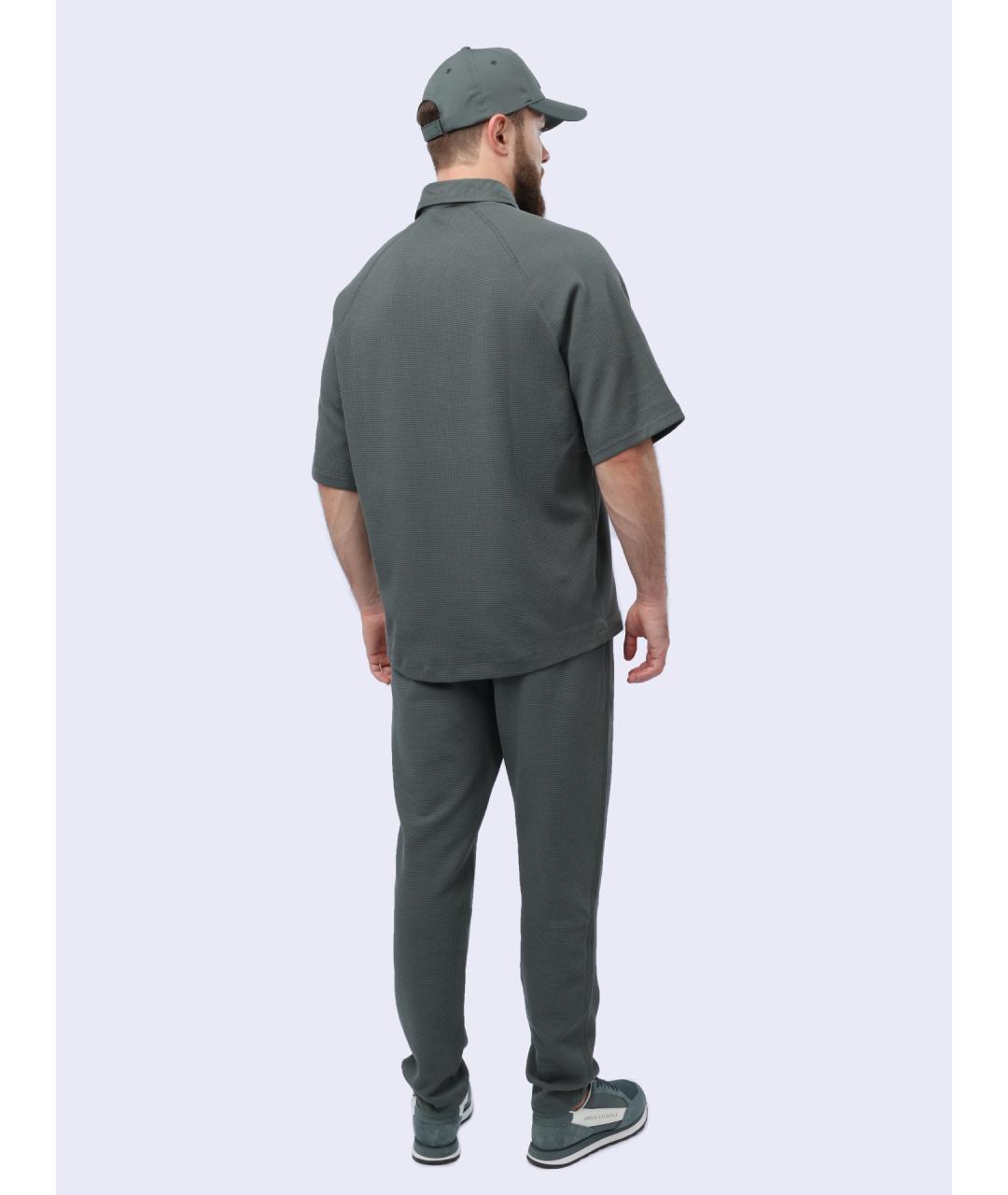 ARMANI EXCHANGE Серое хлопковое поло с коротким рукавом, фото 6