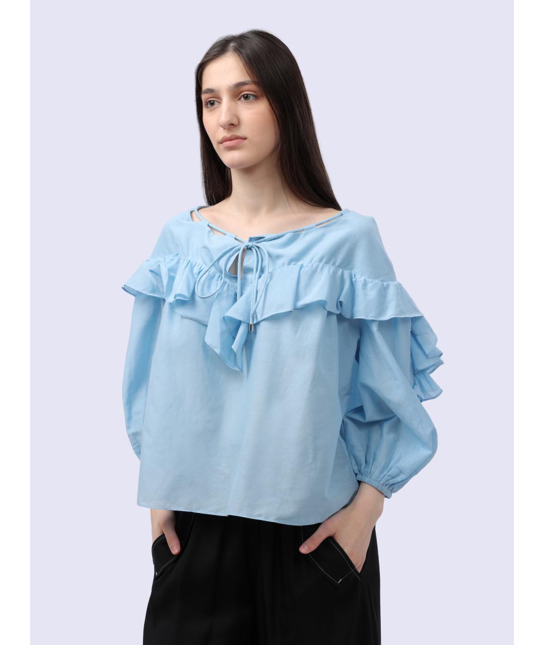 PINKO Голубая блузы, фото 4