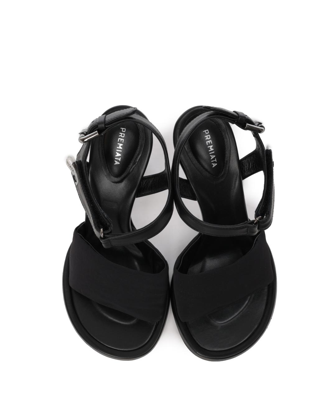 PREMIATA Черные кожаные босоножки, фото 4