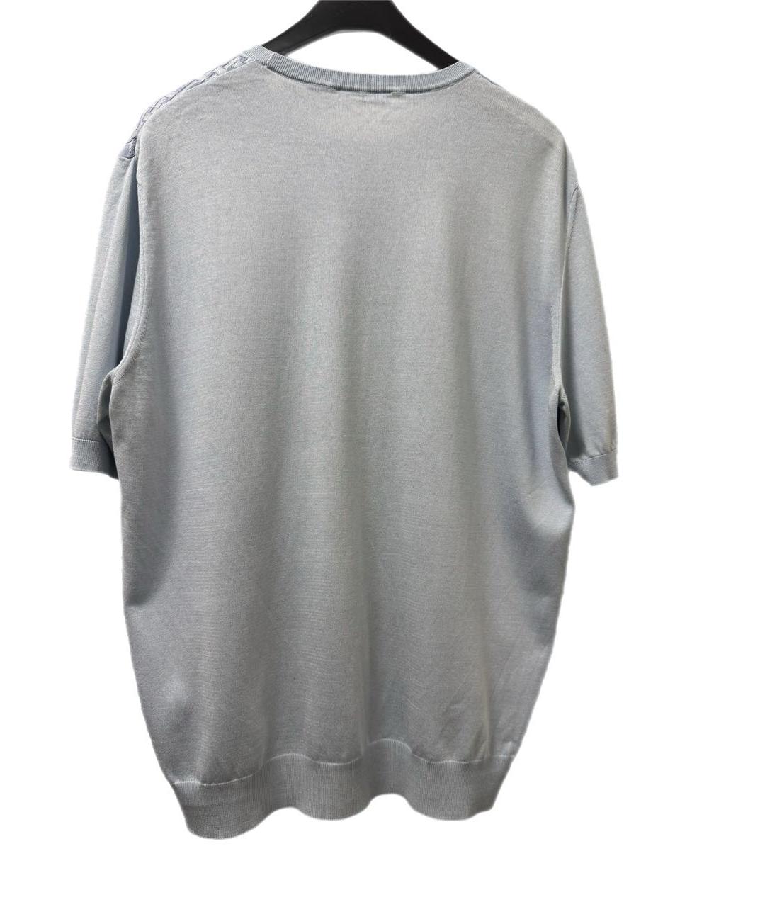 ZILLI Голубое поло с коротким рукавом, фото 2