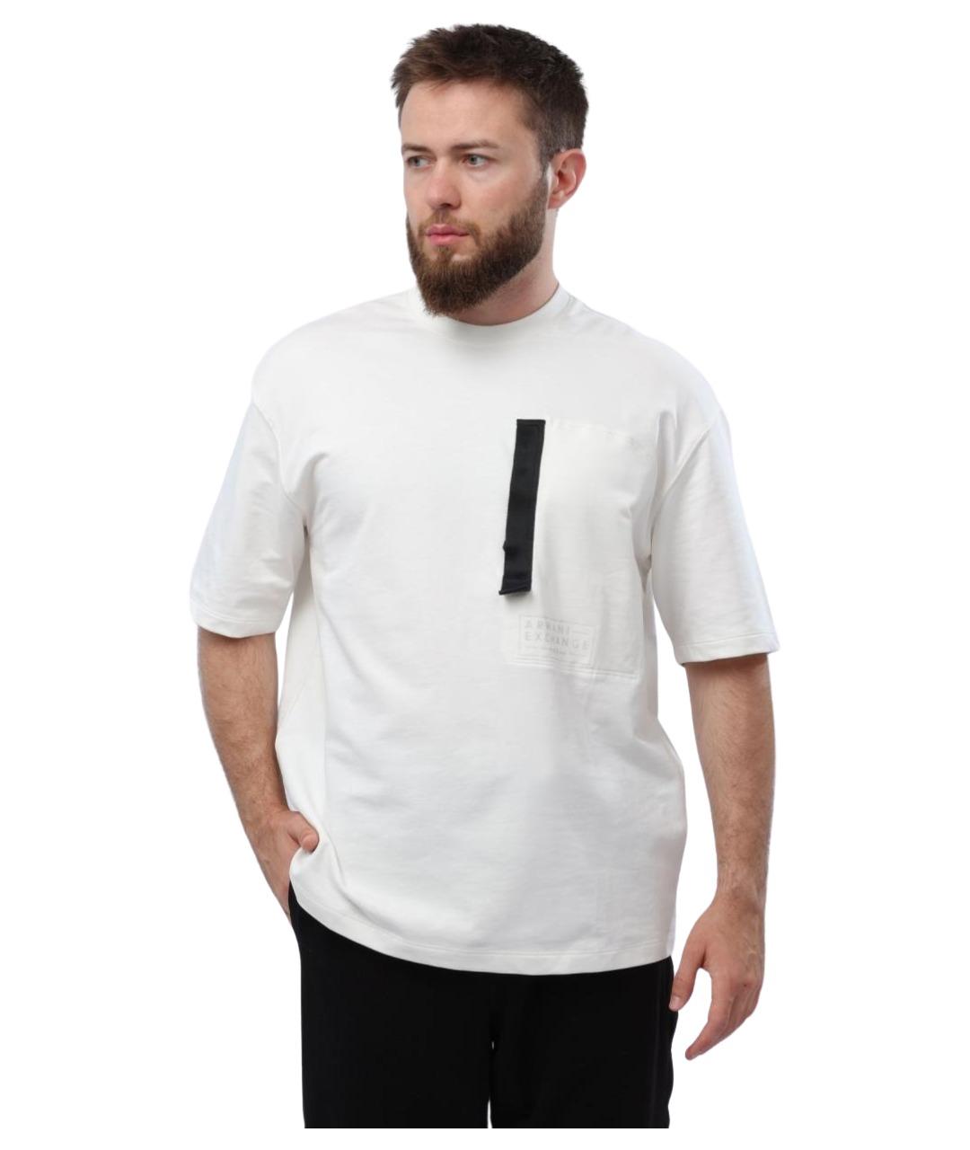 ARMANI EXCHANGE Белая хлопковая футболка, фото 1